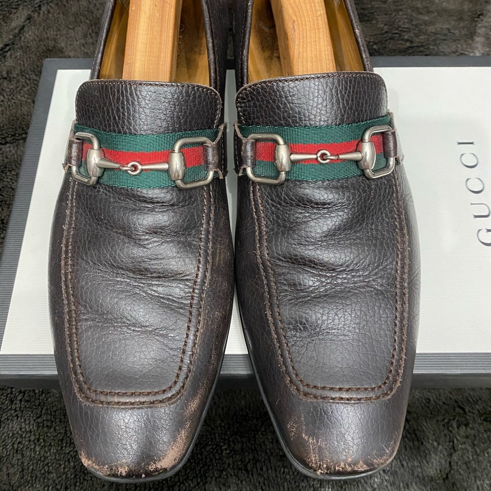 Mens Gucci brown shoes